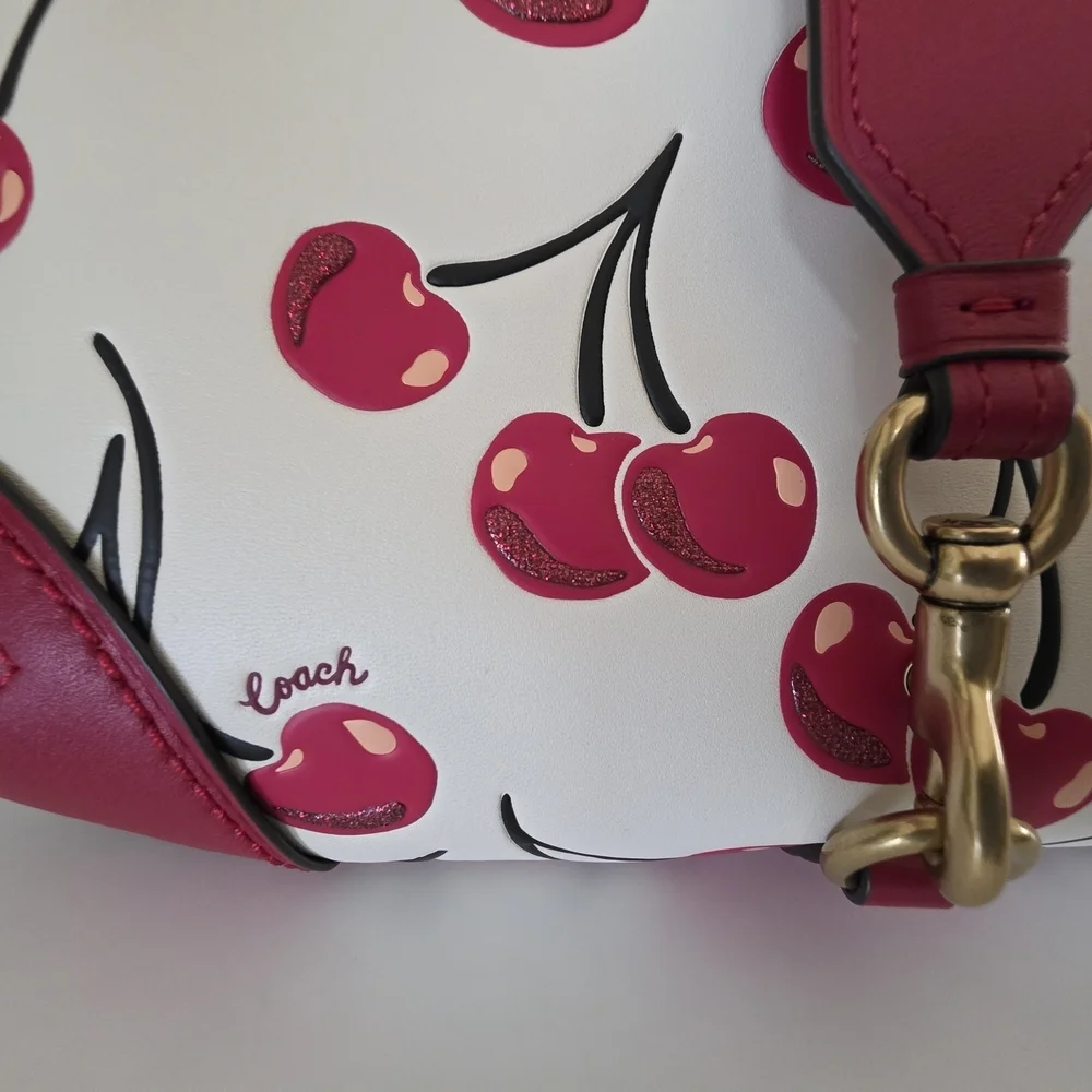 Coach Hamptons Hobo Cherry Print Bag/Y2K Archive Re-Edition-Like New - Picture 9 of 13